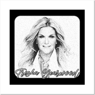 Trisha Yearwood (black white design) Posters and Art